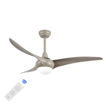 Aviator 52" Coastal Vintage Iron/Plastic Mobile-App/Remote-Controlled 6-Speed Retro Swirl Integrated LED Ceiling Fan - JONATHAN Y